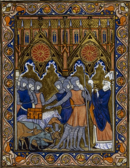 The Medieval European Chest, folio No.6 from Psalter of Saint Louis